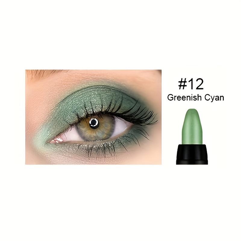 Vibrant Multicolor Eyeshadow Stick Long-Lasting Shimmery and Glittery Eye Makeup Easy-to-Apply Smudge-Proof and Waterproof Eye Shadow Pencil