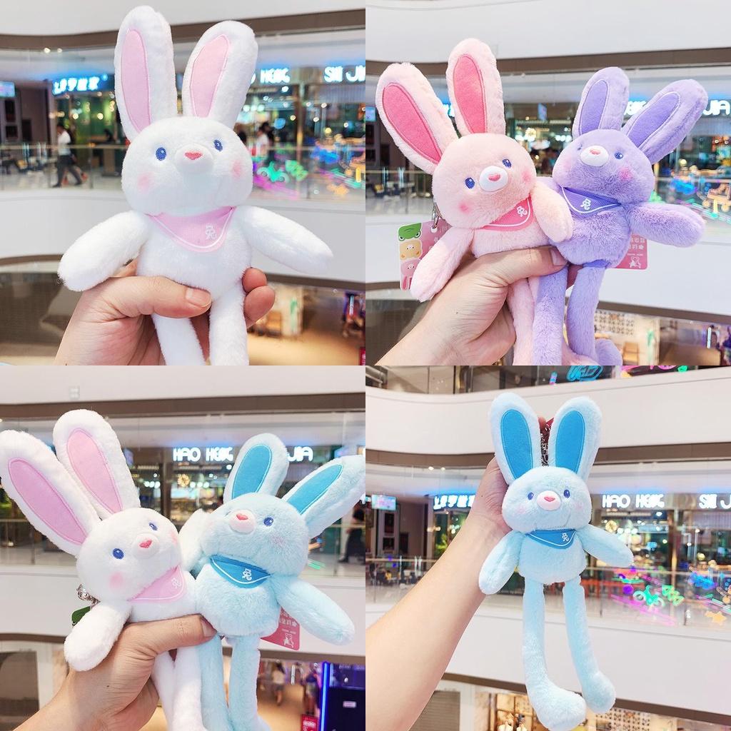 Adorable Rabbit Plush Keychain With Pullout Ears And Legs