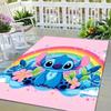 1pc Stitch Pattern Area Rug Soft Flannel Floor Mat for Living Room,Office,Bedroom and Carpet