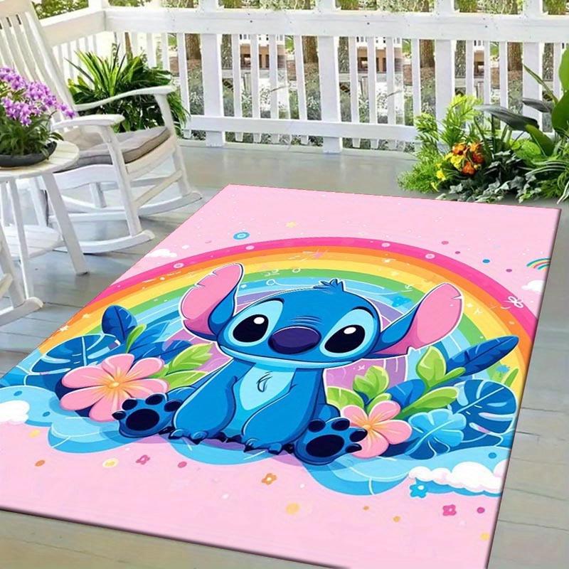 1pc Stitch Pattern Area Rug Soft Flannel Floor Mat for Living Room,Office,Bedroom and Carpet
