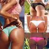 Luxurious Women Brazilian G-string Briefs With Elegant Ruffles For Beachwear