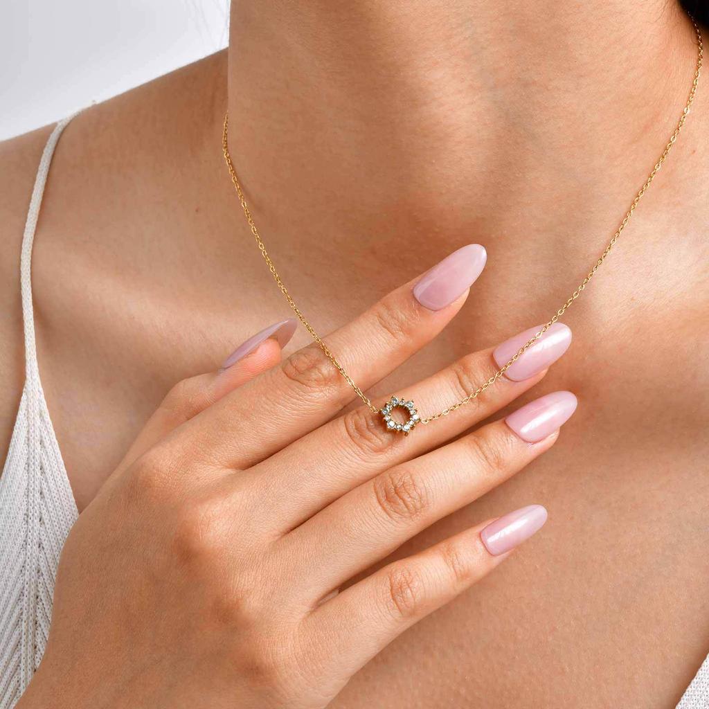Wind Stainless Steel Zircon Sunflower Gold Bracelet Women'S Accessories Nc-2235