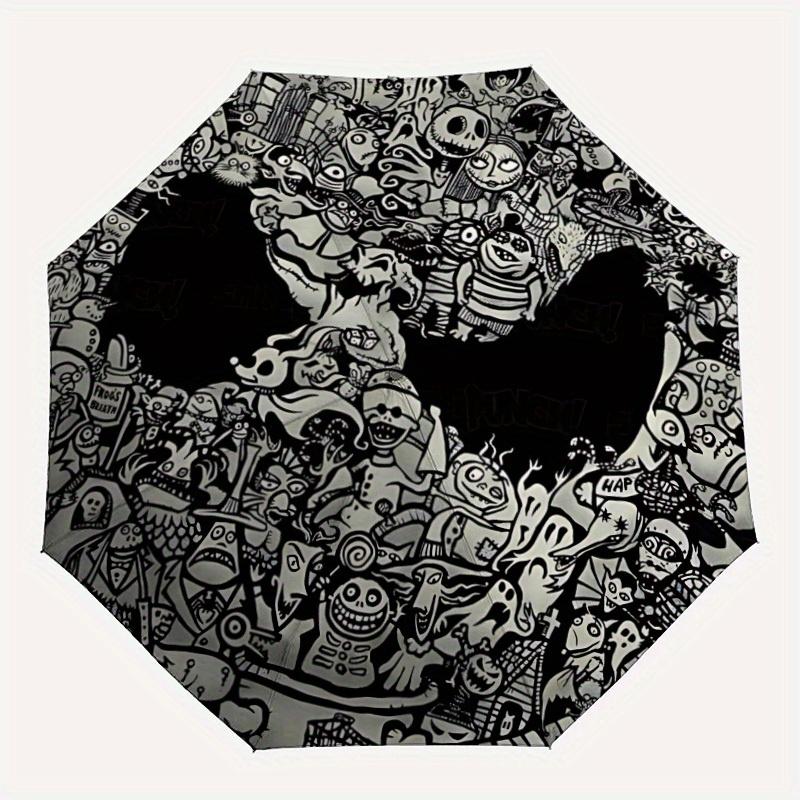 

1pc Halloween Jack 8-Rib Automatic Folding Umbrella, Portable & Foldable, Casual Outdoor Use, Outdoor Umbrella y250726041