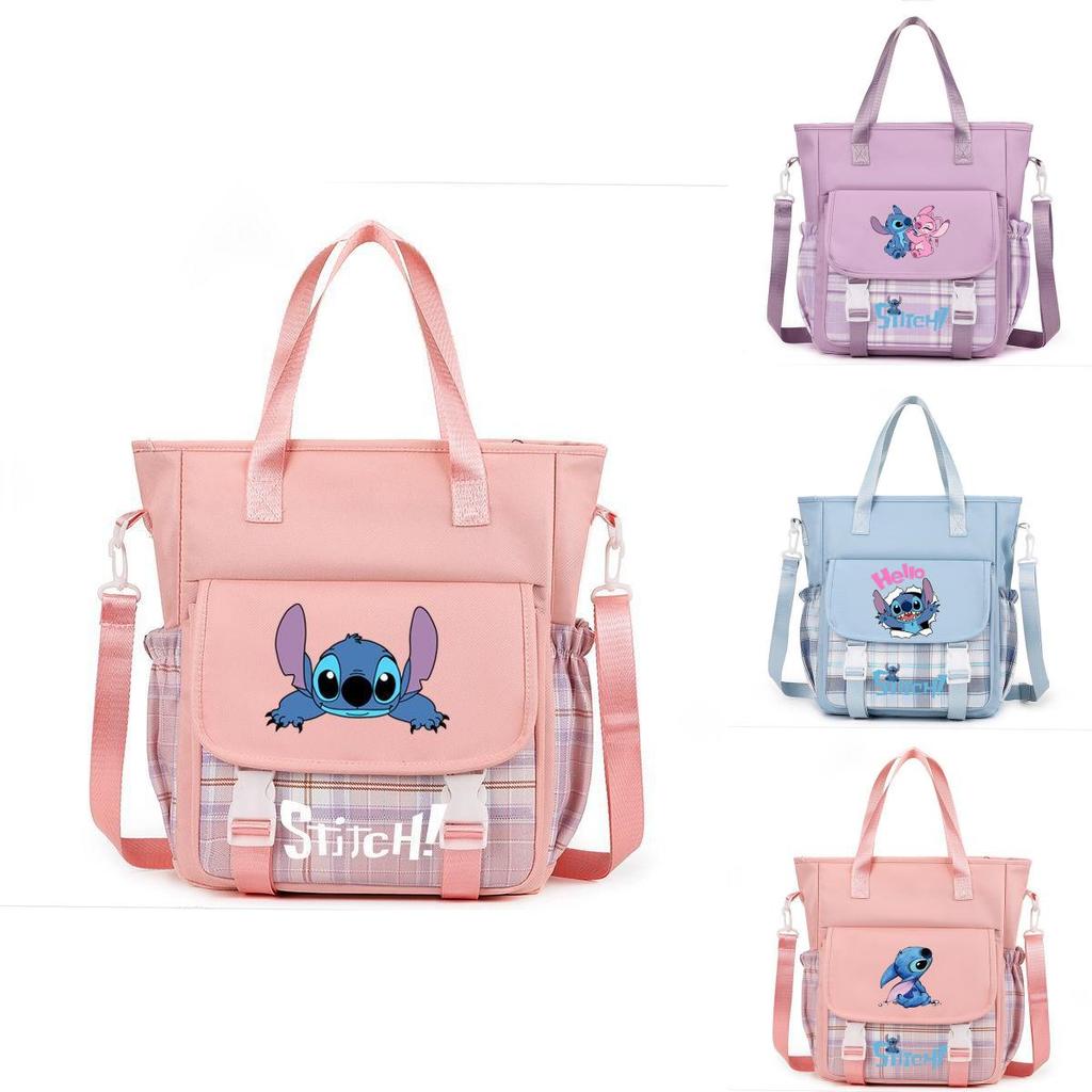 Lilo Stitch Kids Canvas Shoulder Bag With Colorful Print For Daily Use