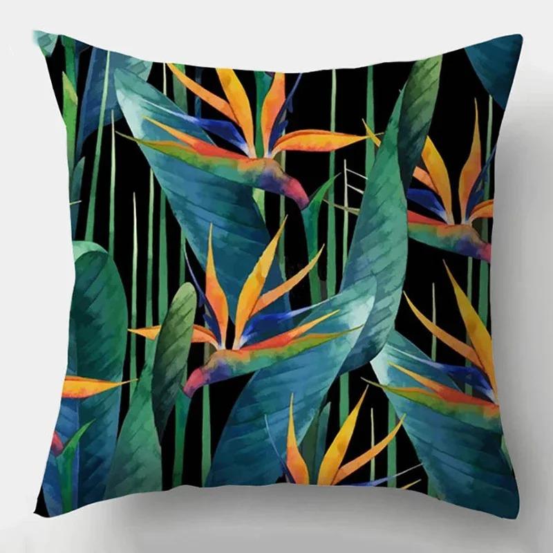 Elegant colorful bright floral decoration sofa cushion pillow case living room bedroom decoration cushion cover home decoration