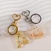 Silicone Keychain Mold with Hole Letter/Numbers Charm Key Pendant Crafting Mould Handmade Jewelry Making Supplies