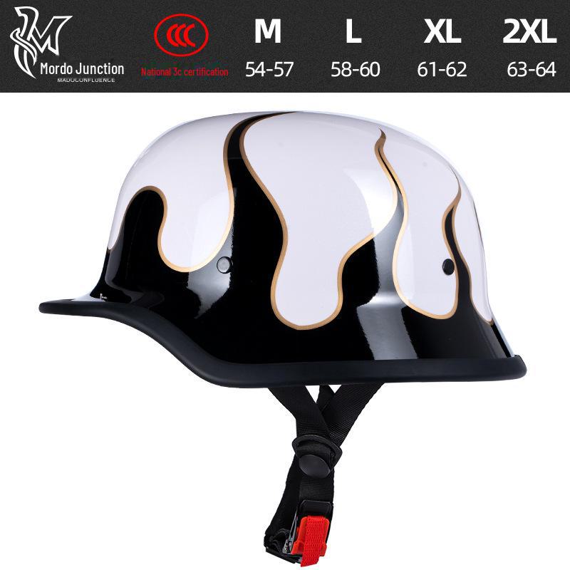 Retro Cross-Border Motorcycle Helmet: Lightweight, Summer Half-Helmet for Men & Women.
