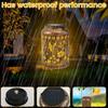 Waterproof Solar Lantern Metal Material Hummingbird Design LED Garden Light Sunflower Shape Vintage Style Outdoor Lantern