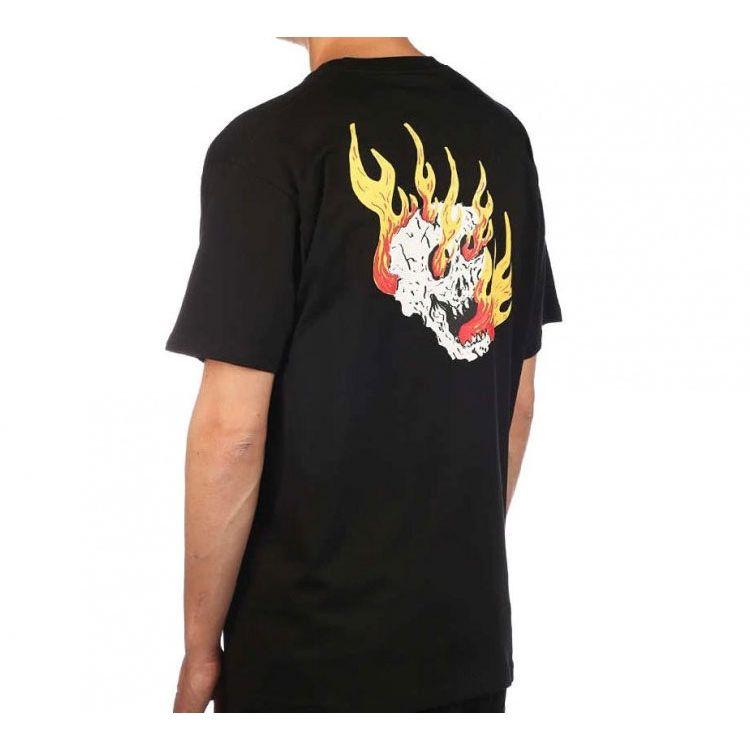 Vans Collaboration Skate Skeleton Print Short Sleeve T-Shirt Men Tops Black VN0A4MQDBLK