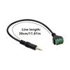 3.5mm Stereo Sound Male Jacks To 3 Pin AV Screw Terminals Adapters Cable With Gold Plateds Connectors 30cm