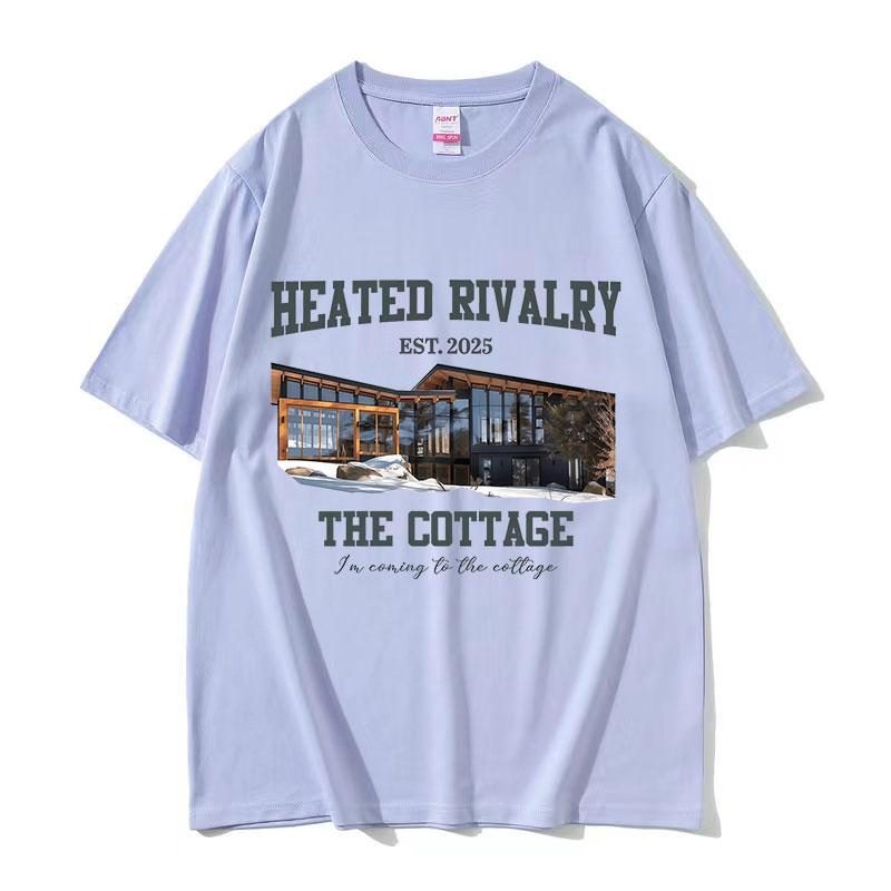 

The Cottage Heated Rivalry 2026 Graphic T Shirts Men s Women Casual Fashion Cotton Short Sleeve T-shirt Streetwear XXXL світло-фіолетового кольору