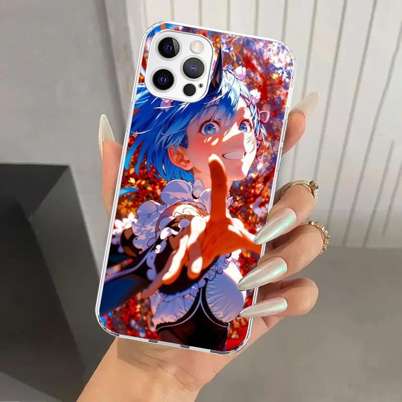 

Чехол для телефона R-Rem Re Zero Аниме для Iphone 17 Air 16 15 Plus 14 13 Mini 12 11 Pro Max 16E 7 8 SE 2020 Мягкий Funda Печатный Корпус 17 A iPhone 14