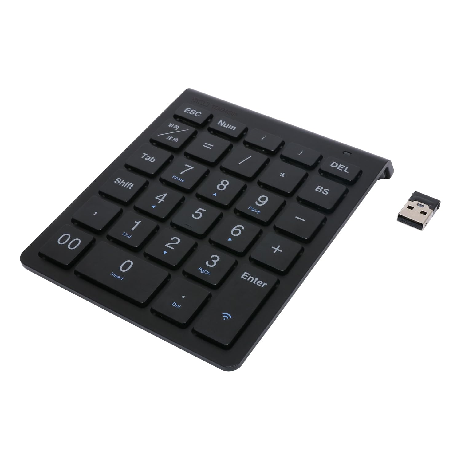 

Miyoshi MCO Windows Wireless Numeric Keypad, 2.4GHz, USB-A Receiver Connection, 5 Columns x 28 Keys, Features Convenient Function Input with