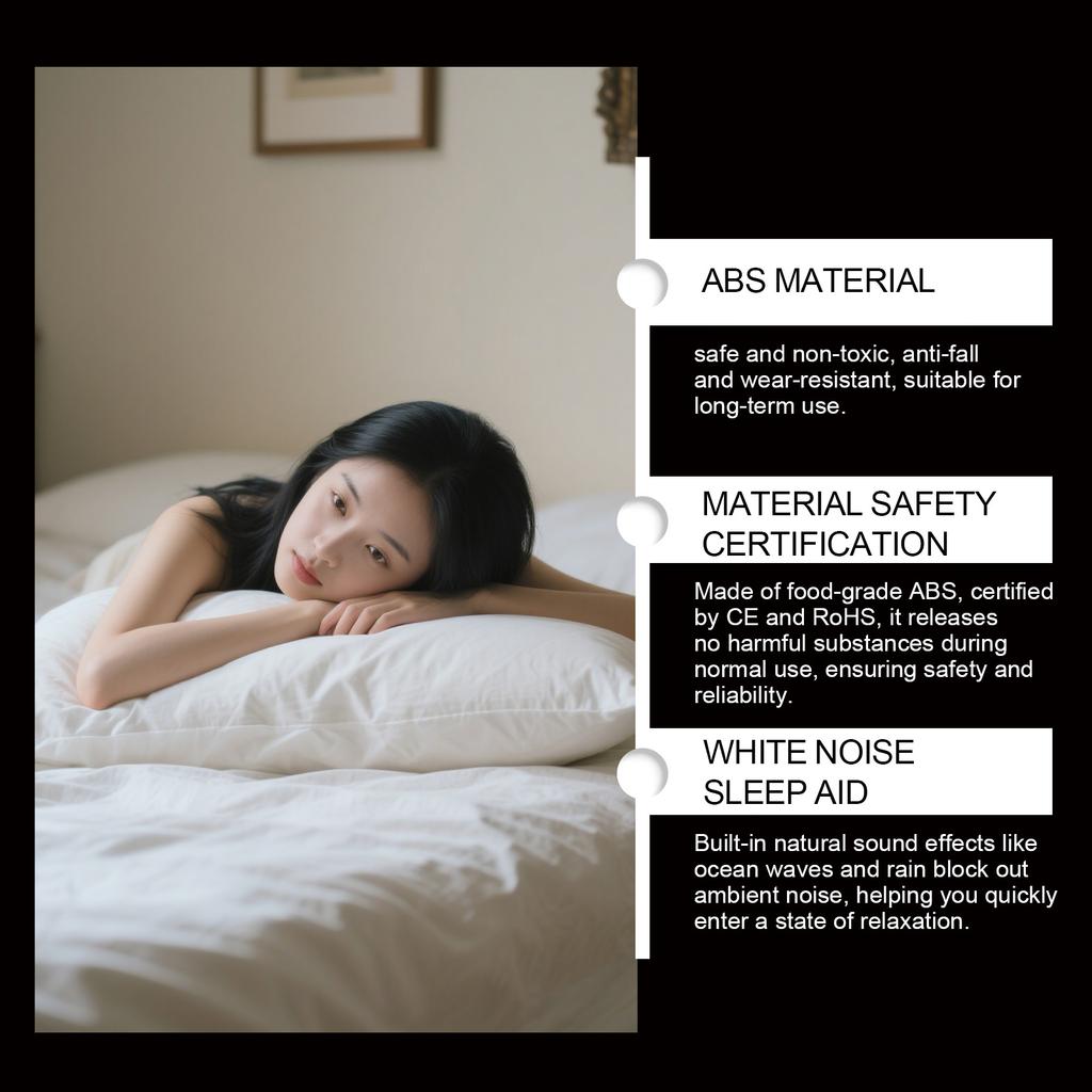 Convenient Sleep Monitor With Automatic Sound Effects And Light Intensity, Suitable For Use Anytime During Business Trips Or Travels