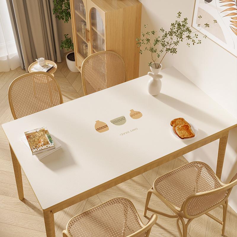 Simple Pvc Waterproof, Oil-Proof, Anti-Scalding, Leave-In Table Mat, Small Fresh Leather Tablecloth, Dining Table Coffee Table Mat