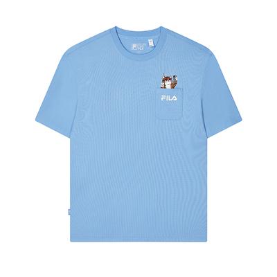 Fila SS24 T Shirt Men's Cloud Mountain Blue F51M429103FBU