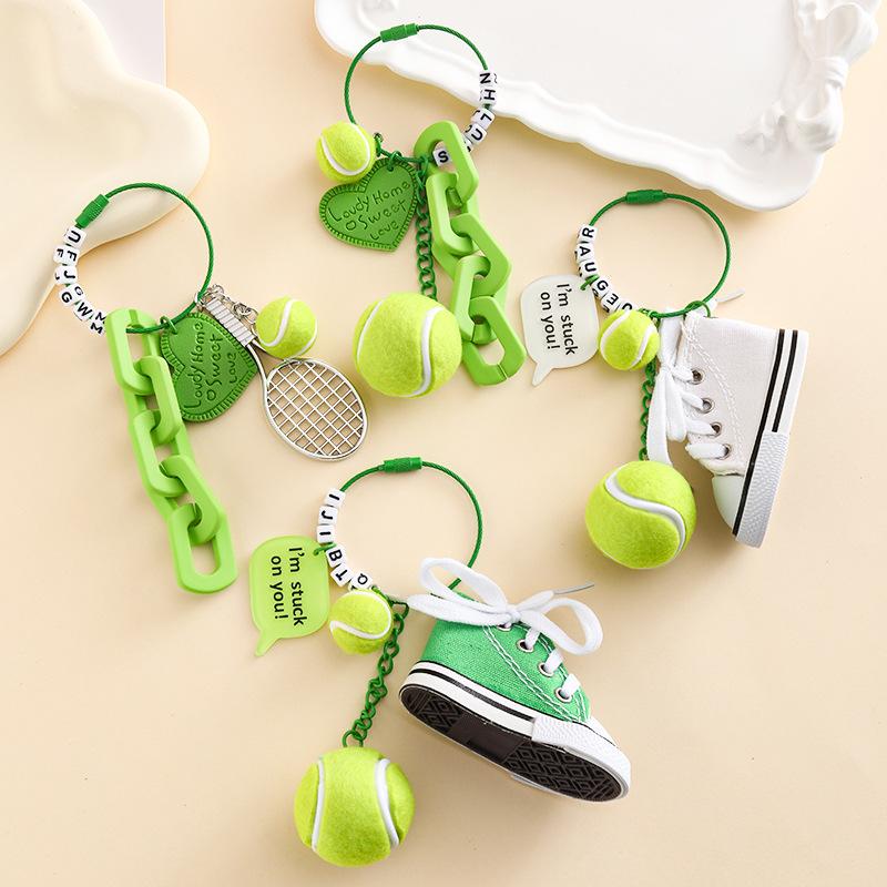 Tennis Cloth Shoes Mobile Phone Pendant Cute Mini Tennis Keychain Bag Hanging Sports Competition Commemoration