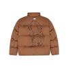 MLB Boston Red Sox Vintage Floral Goose Down Stand Collar Zipper Warm Bread Puffer Jacket Unisex Outerwear Brown 3ADJM0636-43BRS