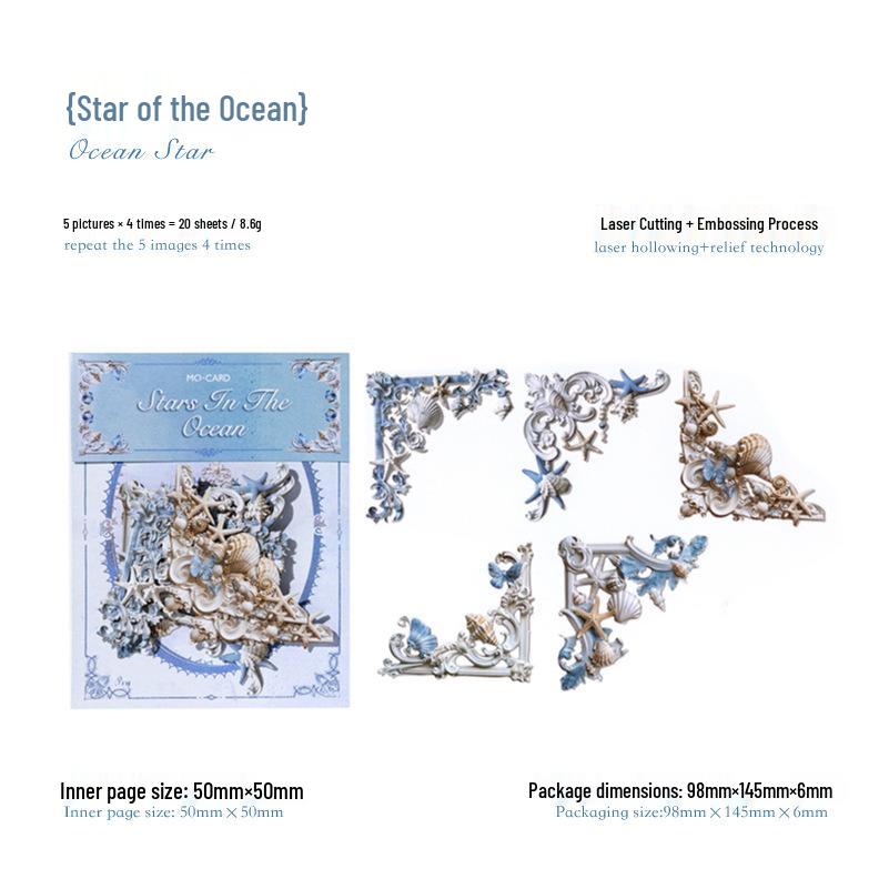 Рельефные уголки Mò Mò: Ретро-европейский стиль для украшения планировщика.