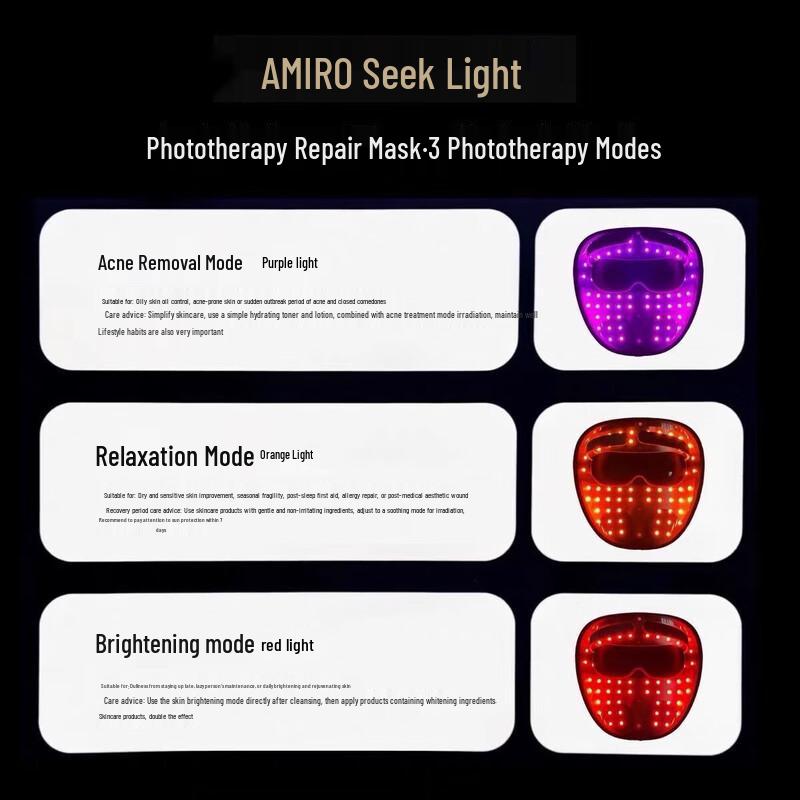 AMIRO ABM502 LED Light Therapy Facial Mask