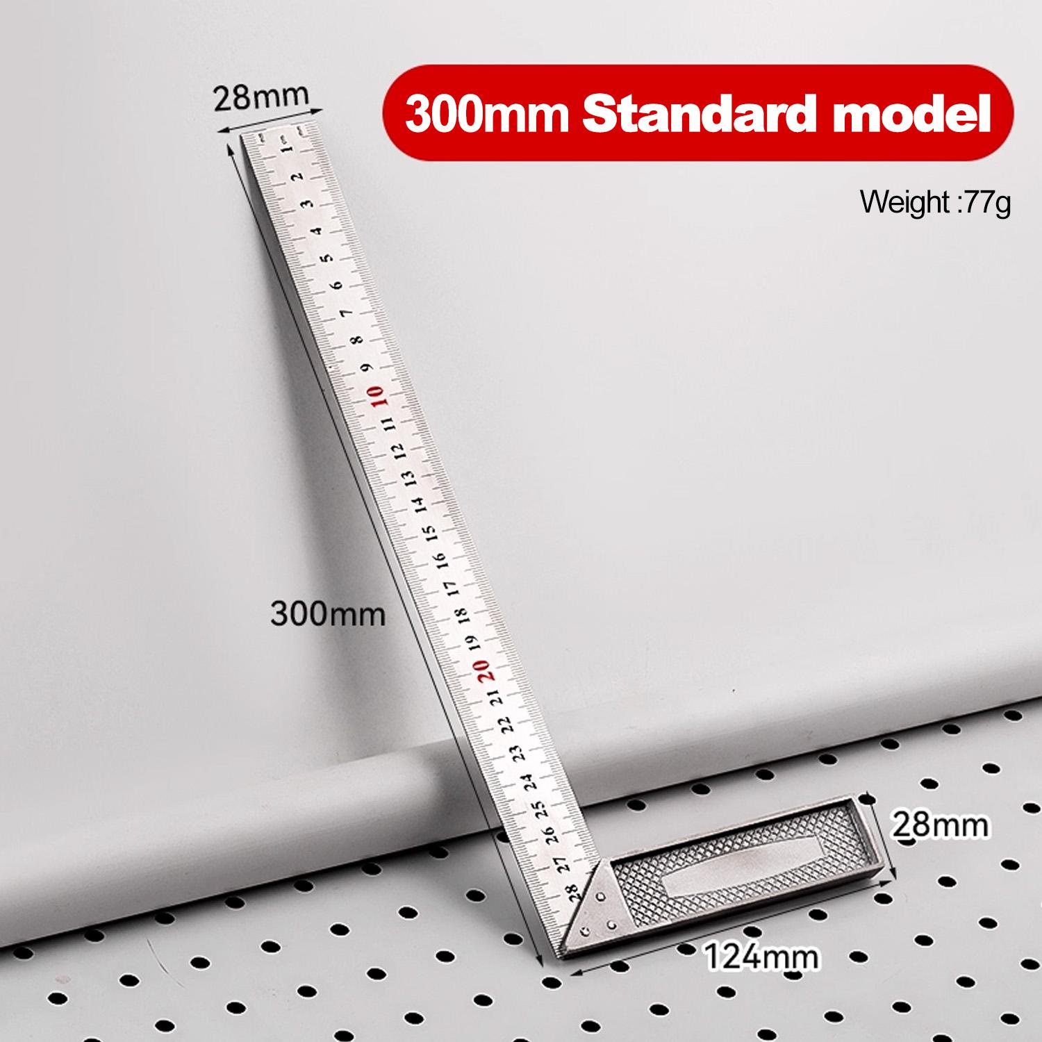 Aluminum Alloy Square Right Ruler Angle 90 Turning Ruler Woodworking Measuring Tool Gauge Angle Square Ruler 300/500mm