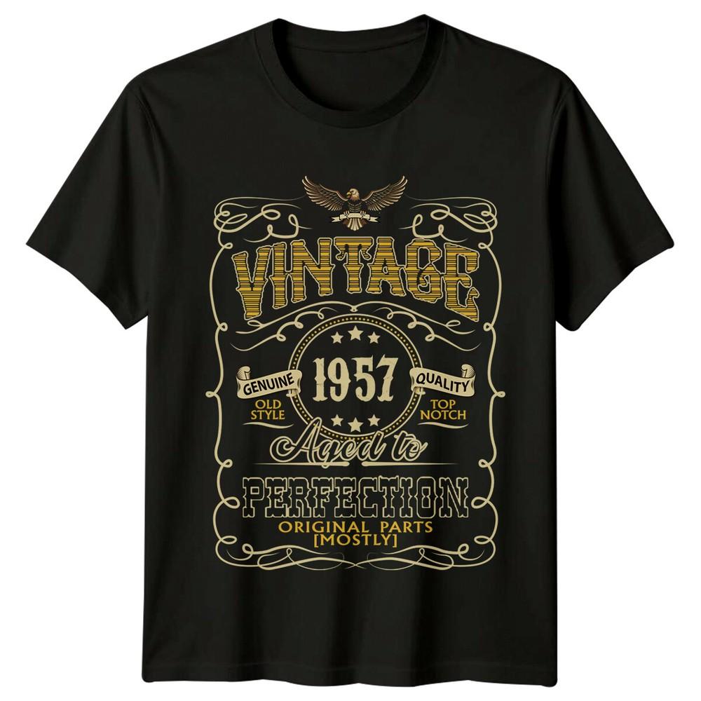

Made In 1957 Mens T Shirt 69th Birthday Gift Aged To Perfection Unisex T-Shirt XXXXL