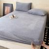 Winter Milk Velvet Single Fitted Sheet, New High Weight Plus Velvet Warm Fitted Sheet, All-inclusive Anti-slip Bed Sheet