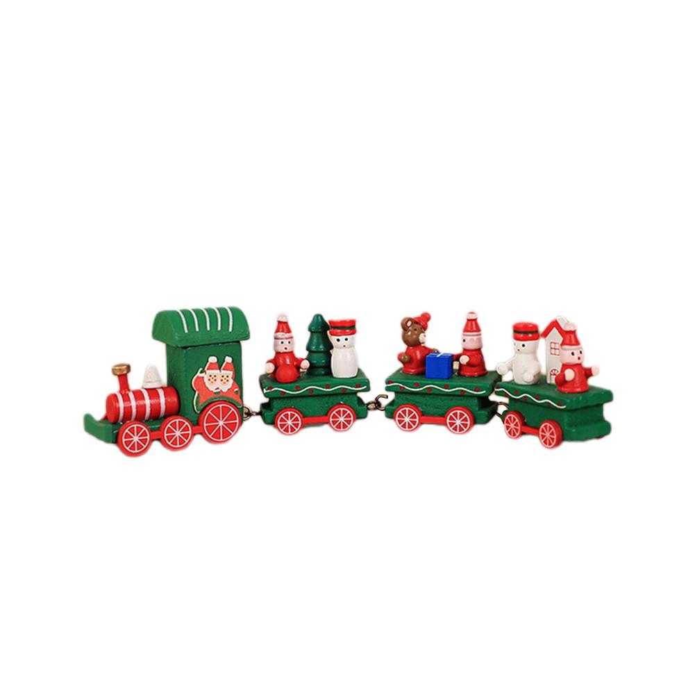 For Festive Miniature Wooden Train Set for Holiday Display and Gifts