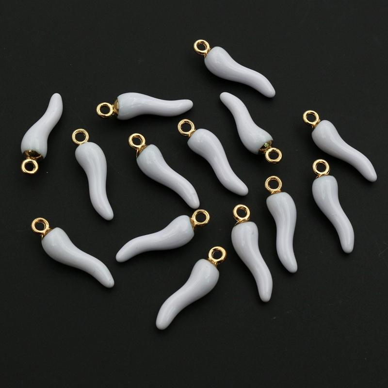 20pcs 19x5.5mm Enamel Chili Pepper Charms Pendant Multi Colors For DIY Jewelry Making Earrings Keychain Pendants Craft Findings