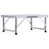 VidaXL Table Pliable de Camping Table Pliable de Jardin Table de Randonnée Table d'Exterieur Table de Pique-nique Blanc 48178