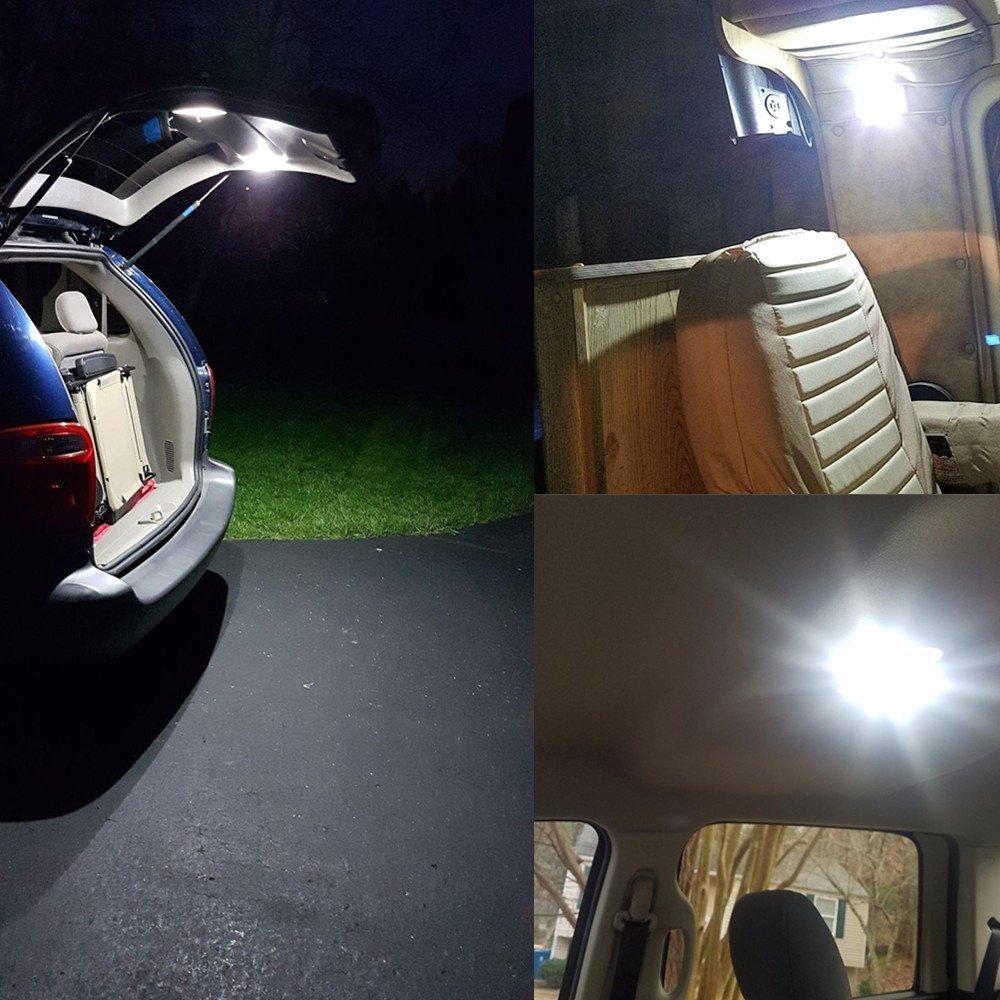 HooMoo Newest T10x31mm LED Car Lamp White White 24 Row Room Lamp 6500K Compatible with 12-24V Set of 2