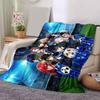 1pc Blue Rock Football Dreams Flannel Blanket Soft Warm Throw Blanket for Bedroom Living Room Bed Travel Camping Picnic Gift. MT7150186