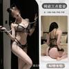 Erotic lingerie sexy ascetic pajamas women's three-point pearl high-end uniform set qqny