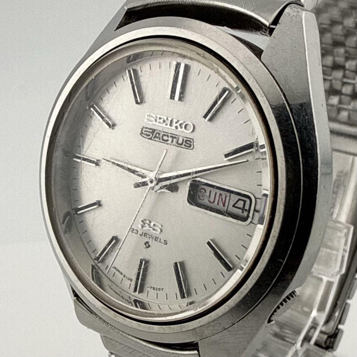 SEIKO 5 ACTUS 6106-7480 Automatic men s watch Junk Working [K49]