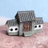 Donkey Retro Starożytna Brama Żywica Chińska Architektura Kamienny Młyn Figurki Mikro Krajobraz Dekoracja
