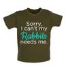 Entschuldigung, ich kann nicht. Meine Kaninchen brauchen mich - Baby Kinder Jungen Mädchen Unisex T-Shirt / Strampler - Zwergwidder Holländisch