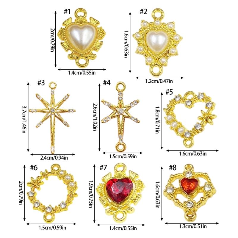 Pack of 5 Handmade Star Necklace Pendant Alloy Texture Geometric Jewelry Finding for Everyday Wear Crafted Accessory