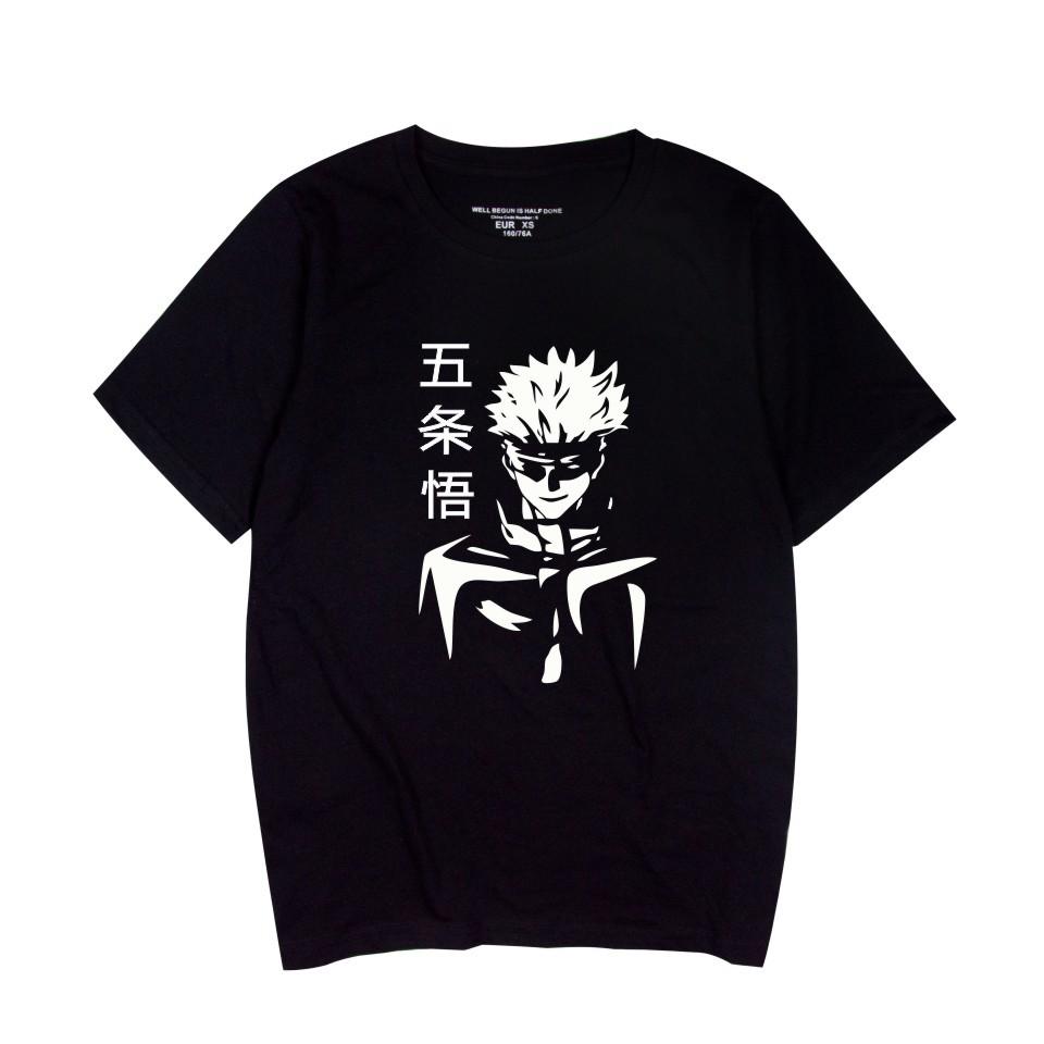 

Men T-shirt Fashion Jujutsu Kaisen Character Anime Printed Women T-shirts Summer Casual Short Sleeve Tops XS чёрный