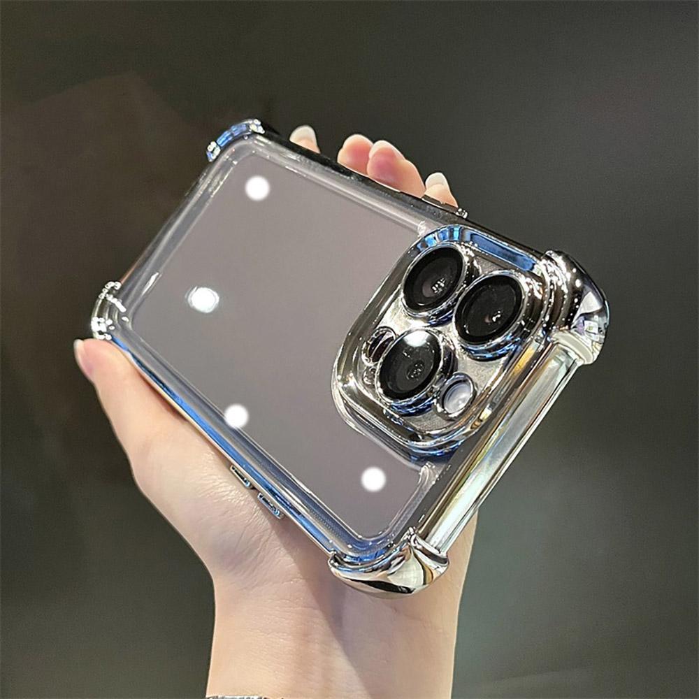 Anti fall transparent phone case For Honor 200 100 90 80 70 60 Pro Casing Soft Silicone TPU Electroplating Clear Lens Protection Back Cover