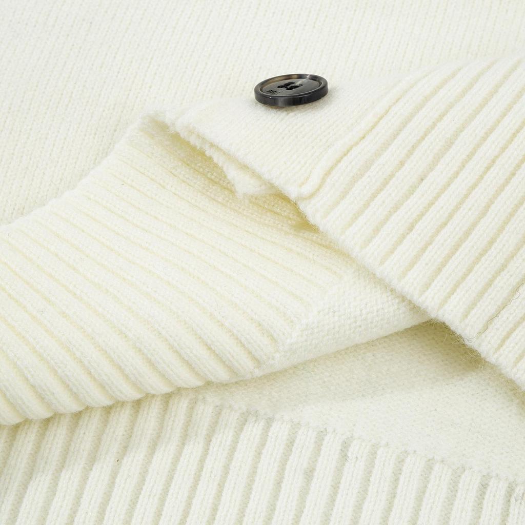 AMI New Autumn and Winter Silver Love Alpaca Wool Blend Soft and Sticky Couple Cardigan Knitted Sweater