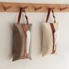 1pc Multi functional car tissue box holder -  faux leather, easy to hang, suitable for interior and home decoration