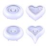 4Pcs Heart Candlestick Silicone Mold Gypsum Plaster Mold Lipstick Holder Tray Mold for DIY Jewelry Organizer Home Decor