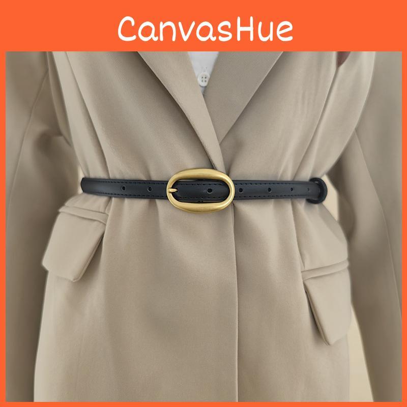 Solid Leather Color Waist Belt With Simple Design For Everyday Office And