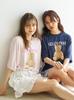 Gelato Pique Bear Striped Shorts Set Women's One-Point T-Shirt & (PWCT252361) (EC Exclusive)