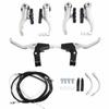 Bike Front Rear V Brake Set Aluminum Alloy Mountain Road Bike V Brake Set Riding Accessories Black Mountain Bike Brake Set