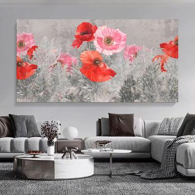 Abstract Colourful Floral Oil Painting On Canvas Poster And  Prints Flower Picture Home Decor Wall Art Cuadros For Living Room