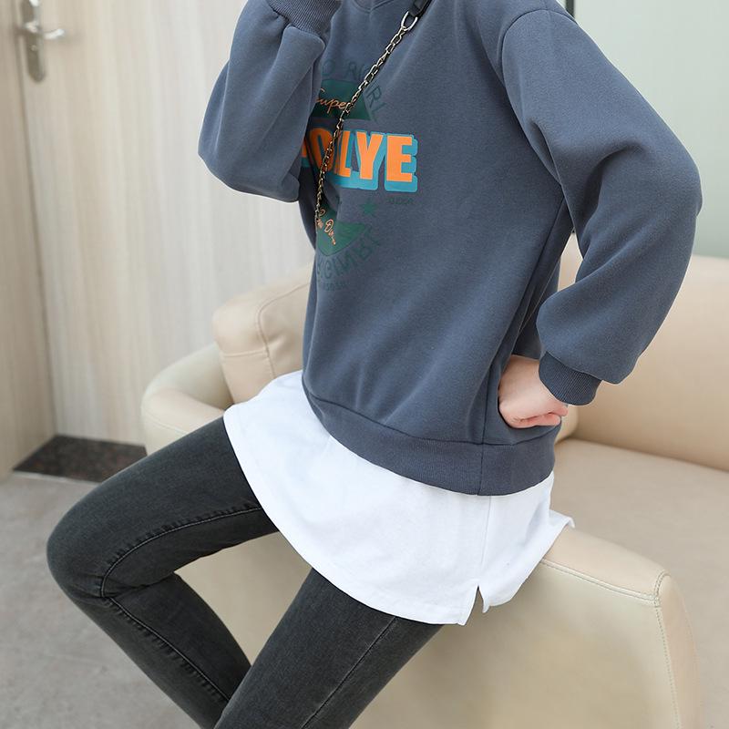 

Белая многослойная рубашка с баской, основа из свитшота, идеально подходит для осени и зимы, стиль короткой юбки до бедер. M (for 80-110 jin)