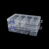 8-Compartment Adjustable Transparent Storage Box for Phone, Cables & Crafts