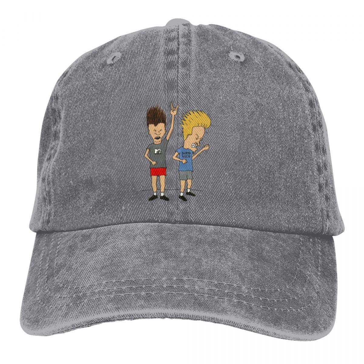 Rock Baseball Caps Peaked Cap Beavis and Butthead Funny Sarcastic Cartoon Sun Shade Hats for Unisex Women One Size