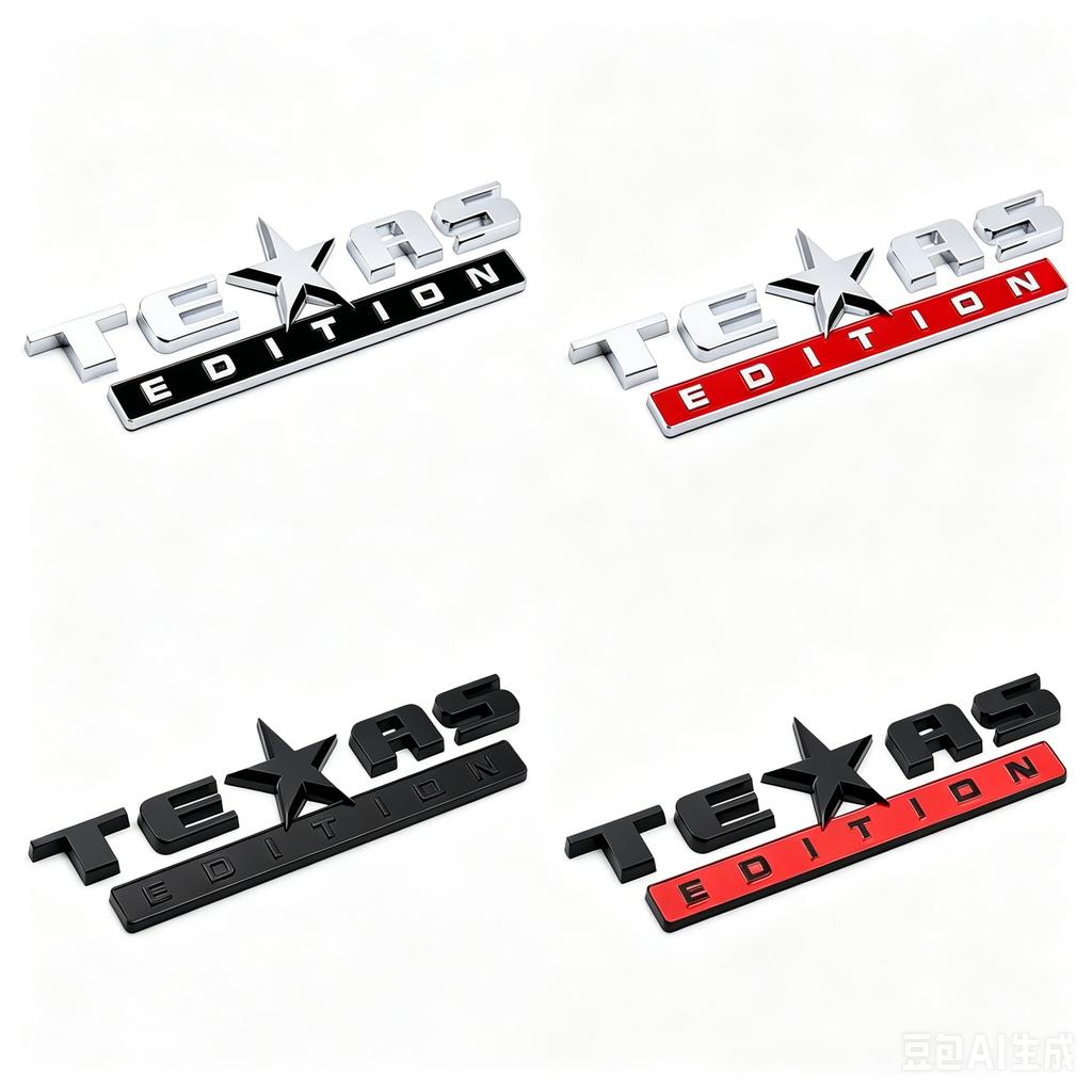 3D ABS Car TEXAS EDITION Logo Decals Emblem Badge Sticker For Jeep Wrangler Compass Grand Cherokee Car Front Back Trunk Styling re1